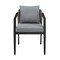 Armen Living Aileen Outdoor Patio Dining Chairs in Aluminum and Wicker with Gray Cushions, PK2 840254333208 - alternate 4